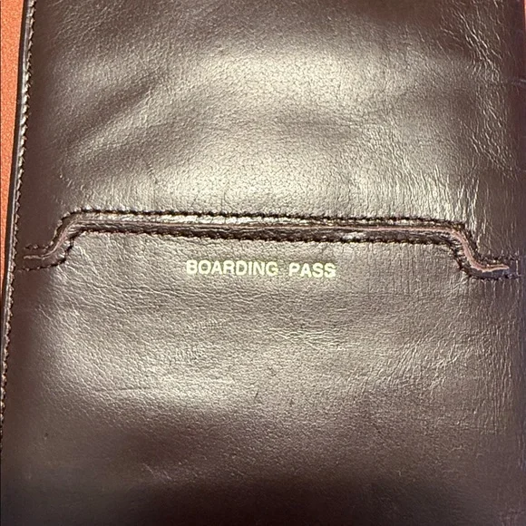 Leather Travel Wallet Organizer in Dark Brown - Picture 8 of 8